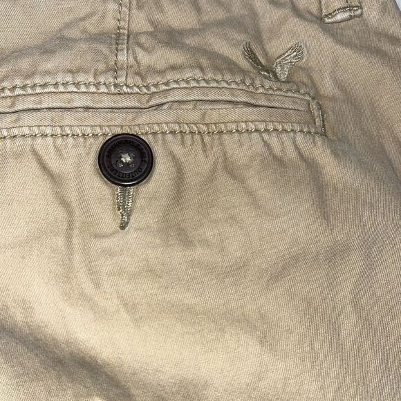 American Eagle Khaki Pants Original Straight Men's 30 X 30 Tan Classic Business - Picture 6 of 11